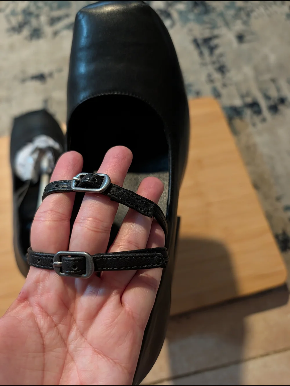 Sugar Thrillz Black Platform Mary Jane Heels